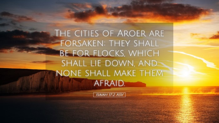 Picture 05 - Isaiah 17:2 ASV Desktop Wallpaper - The cities of Aroer are forsaken; they shall be - Desktop Bible Verse Wallpaper