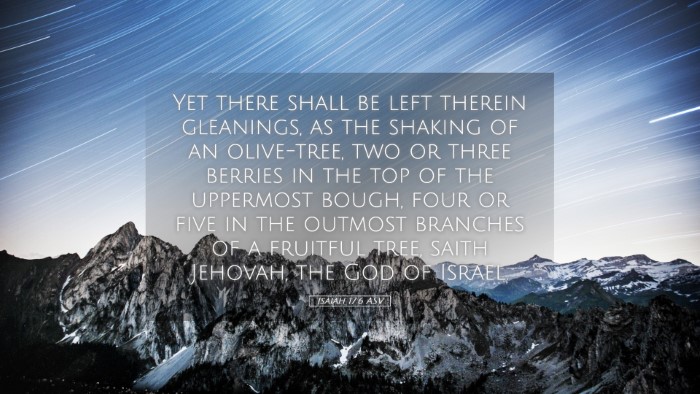 Picture 05 - Isaiah 17:6 ASV Desktop Wallpaper - Yet there shall be left therein gleanings, as the - Desktop Bible Verse Wallpaper
