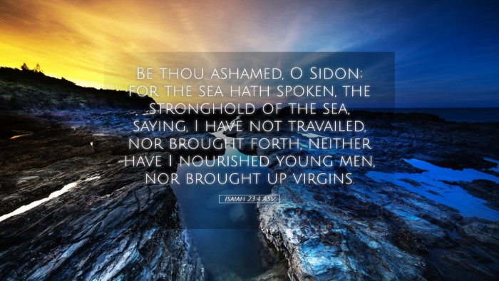 Picture 05 - Isaiah 23:4 ASV Desktop Wallpaper - Be thou ashamed, O Sidon; for the sea hath - Desktop Bible Verse Wallpaper