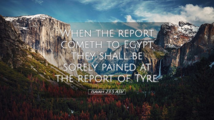 Picture 05 - Isaiah 23:5 ASV Desktop Wallpaper - When the report cometh to Egypt, they shall be - Desktop Bible Verse Wallpaper