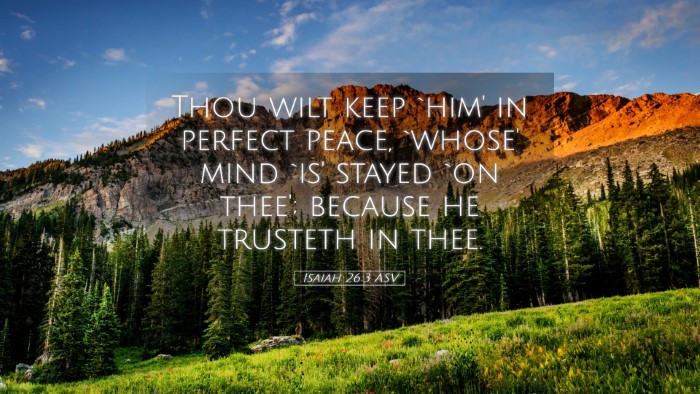 Picture 05 - Isaiah 26:3 ASV Desktop Wallpaper - Thou wilt keep `him' in perfect peace, `whose' - Desktop Bible Verse Wallpaper