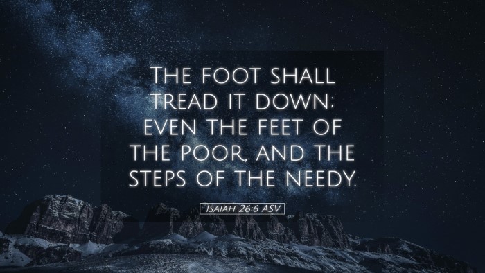 Picture 05 - Isaiah 26:6 ASV Desktop Wallpaper - The foot shall tread it down; even the feet of - Desktop Bible Verse Wallpaper