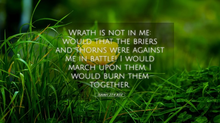 Picture 05 - Isaiah 27:4 ASV Desktop Wallpaper - Wrath is not in me: would that the briers and - Desktop Bible Verse Wallpaper