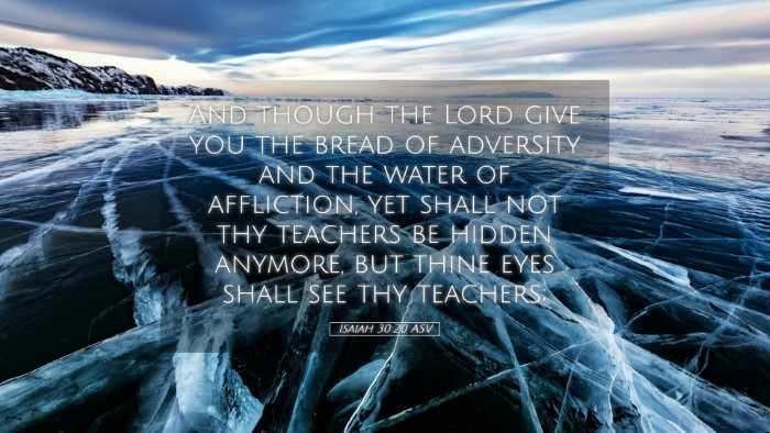 Picture 05 - Isaiah 30:20 ASV Desktop Wallpaper - And though the Lord give you the bread of - Desktop Bible Verse Wallpaper