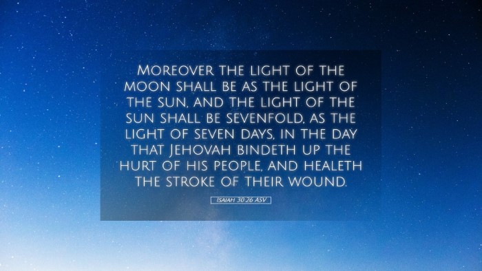 Picture 05 - Isaiah 30:26 ASV Desktop Wallpaper - Moreover the light of the moon shall be as the - Desktop Bible Verse Wallpaper