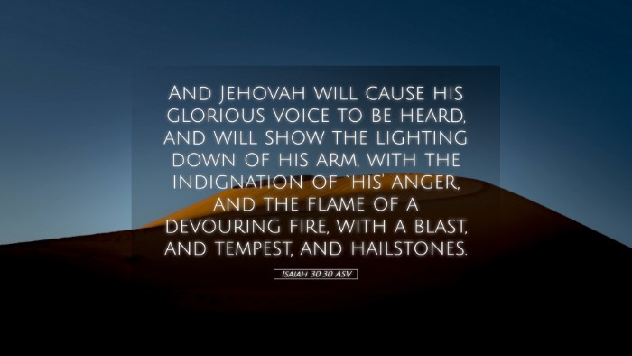 Picture 05 - Isaiah 30:30 ASV Desktop Wallpaper - And Jehovah will cause his glorious voice to be - Desktop Bible Verse Wallpaper