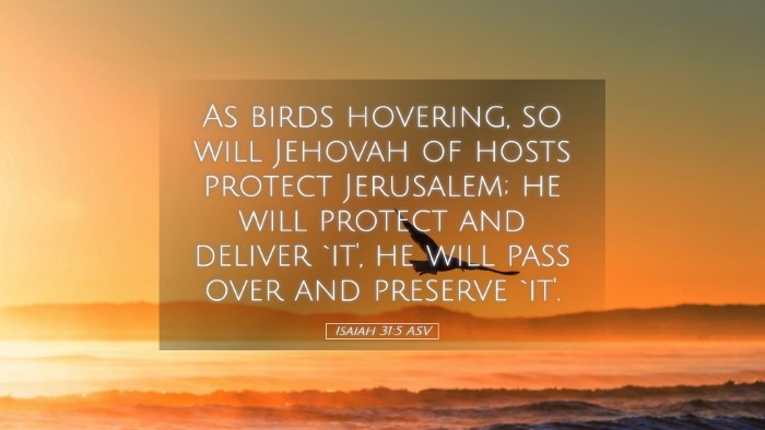 Picture 05 - Isaiah 31:5 ASV Desktop Wallpaper - As birds hovering, so will Jehovah of hosts - Desktop Bible Verse Wallpaper