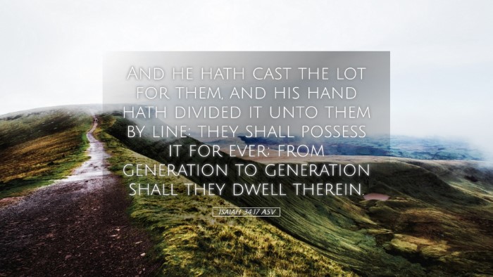 Picture 05 - Isaiah 34:17 ASV Desktop Wallpaper - And he hath cast the lot for them, and his hand - Desktop Bible Verse Wallpaper