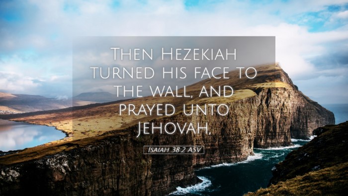 Picture 05 - Isaiah 38:2 ASV Desktop Wallpaper - Then Hezekiah turned his face to the wall, and - Desktop Bible Verse Wallpaper