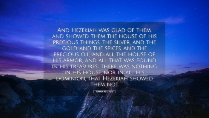 Picture 05 - Isaiah 39:2 ASV Desktop Wallpaper - And Hezekiah was glad of them, and showed them - Desktop Bible Verse Wallpaper