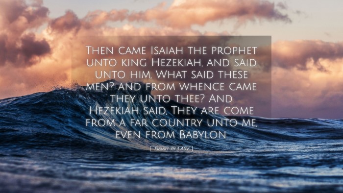 Picture 05 - Isaiah 39:3 ASV Desktop Wallpaper - Then came Isaiah the prophet unto king Hezekiah, - Desktop Bible Verse Wallpaper