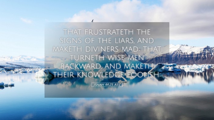 Picture 05 - Isaiah 44:25 ASV Desktop Wallpaper - that frustrateth the signs of the liars, and - Desktop Bible Verse Wallpaper