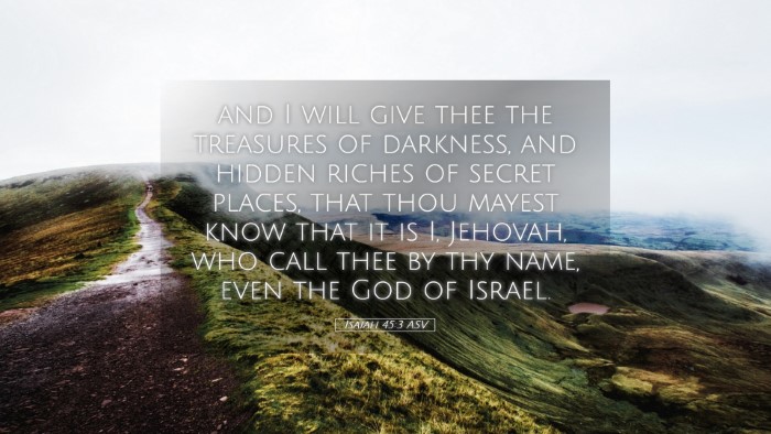 Picture 05 - Isaiah 45:3 ASV Desktop Wallpaper - and I will give thee the treasures of darkness, - Desktop Bible Verse Wallpaper