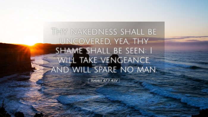 Picture 05 - Isaiah 47:3 ASV Desktop Wallpaper - Thy nakedness shall be uncovered, yea, thy shame - Desktop Bible Verse Wallpaper