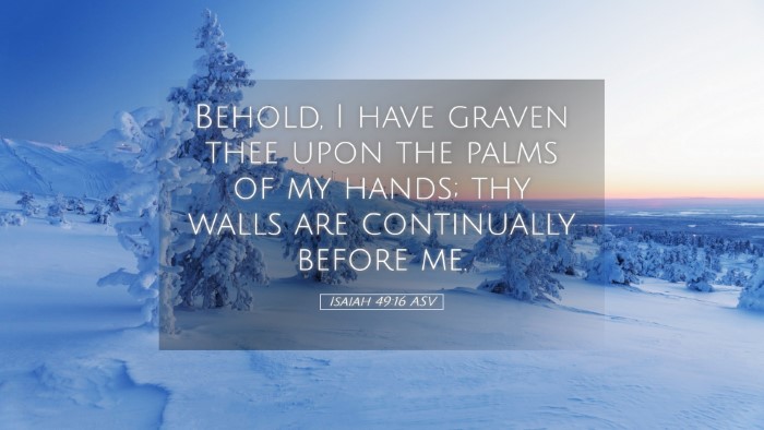 Picture 05 - Isaiah 49:16 ASV Desktop Wallpaper - Behold, I have graven thee upon the palms of my - Desktop Bible Verse Wallpaper