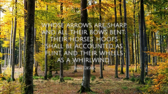 Picture 05 - Isaiah 5:28 ASV Desktop Wallpaper - whose arrows are sharp, and all their bows bent; - Desktop Bible Verse Wallpaper