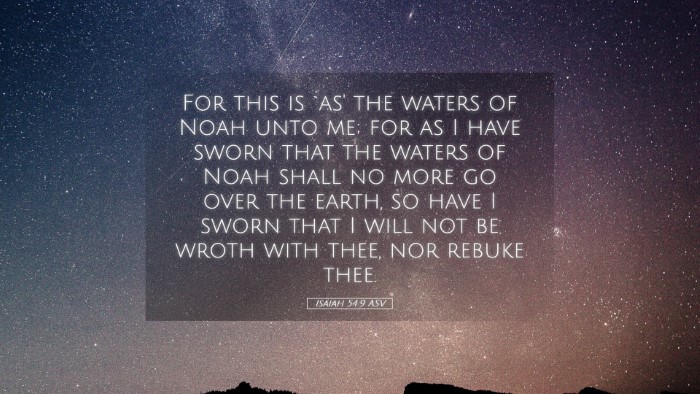 Picture 05 - Isaiah 54:9 ASV Desktop Wallpaper - For this is `as' the waters of Noah unto me; for - Desktop Bible Verse Wallpaper