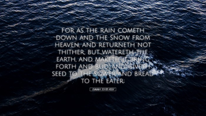 Picture 05 - Isaiah 55:10 ASV Desktop Wallpaper - For as the rain cometh down and the snow from - Desktop Bible Verse Wallpaper