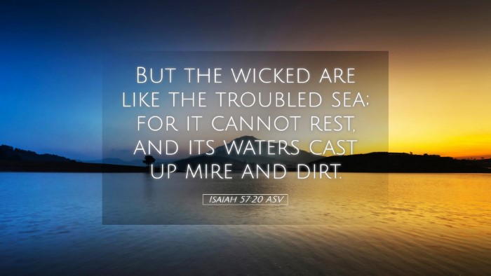 Picture 05 - Isaiah 57:20 ASV Desktop Wallpaper - But the wicked are like the troubled sea; for it - Desktop Bible Verse Wallpaper