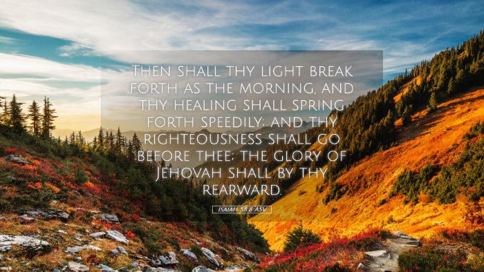 Picture 05 - Isaiah 58:8 ASV Desktop Wallpaper - Then shall thy light break forth as the morning, - Desktop Bible Verse Wallpaper