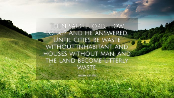 Picture 05 - Isaiah 6:11 ASV Desktop Wallpaper - Then said I, Lord, how long? And he answered, - Desktop Bible Verse Wallpaper