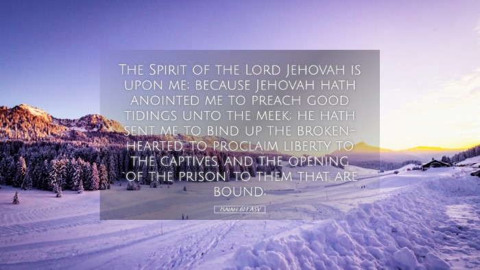 Picture 05 - Isaiah 61:1 ASV Desktop Wallpaper - The Spirit of the Lord Jehovah is upon me; - Desktop Bible Verse Wallpaper
