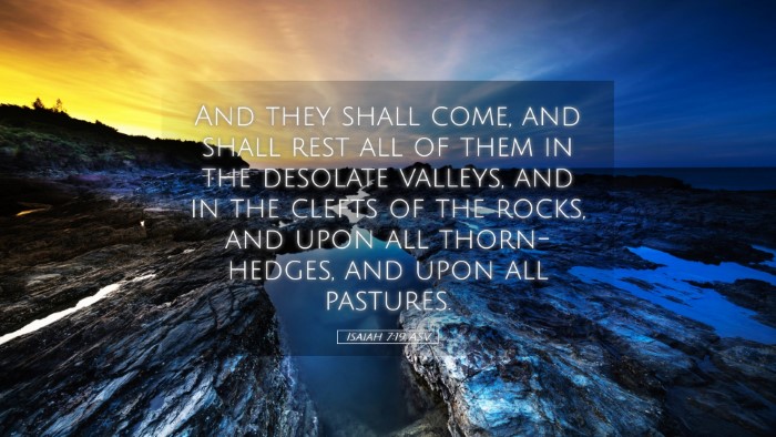 Picture 05 - Isaiah 7:19 ASV Desktop Wallpaper - And they shall come, and shall rest all of them - Desktop Bible Verse Wallpaper