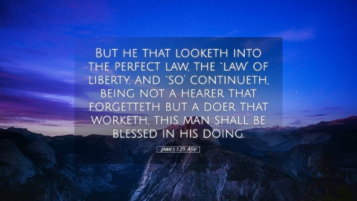 Picture 05 - James 1:25 ASV Desktop Wallpaper - But he that looketh into the perfect law, the - Desktop Bible Verse Wallpaper