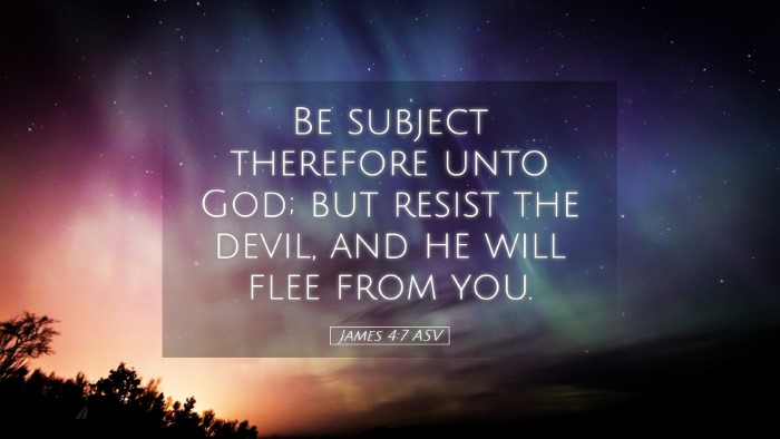 Picture 05 - James 4:7 ASV Desktop Wallpaper - Be subject therefore unto God; but resist the - Desktop Bible Verse Wallpaper