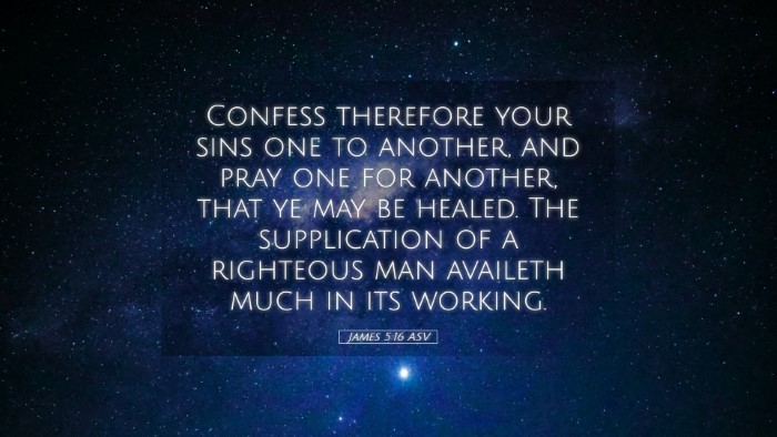Picture 05 - James 5:16 ASV Desktop Wallpaper - Confess therefore your sins one to another, and - Desktop Bible Verse Wallpaper