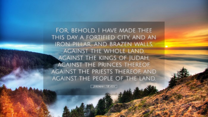 Picture 05 - Jeremiah 1:18 ASV Desktop Wallpaper - For, behold, I have made thee this day a - Desktop Bible Verse Wallpaper