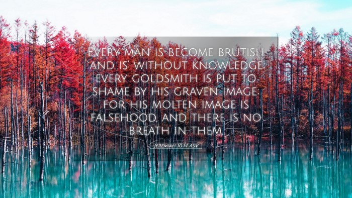Picture 05 - Jeremiah 10:14 ASV Desktop Wallpaper - Every man is become brutish `and is' without - Desktop Bible Verse Wallpaper
