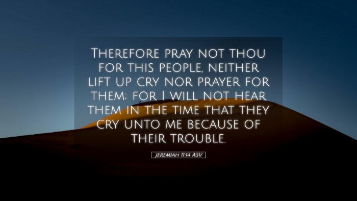 Picture 05 - Jeremiah 11:14 ASV Desktop Wallpaper - Therefore pray not thou for this people, neither - Desktop Bible Verse Wallpaper