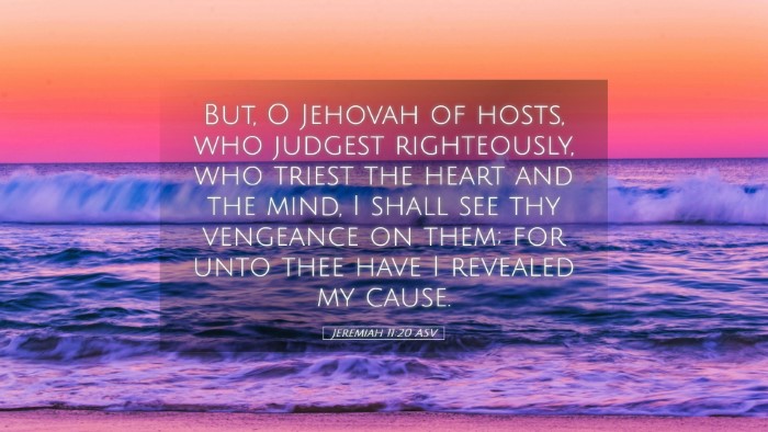 Picture 05 - Jeremiah 11:20 ASV Desktop Wallpaper - But, O Jehovah of hosts, who judgest righteously, - Desktop Bible Verse Wallpaper