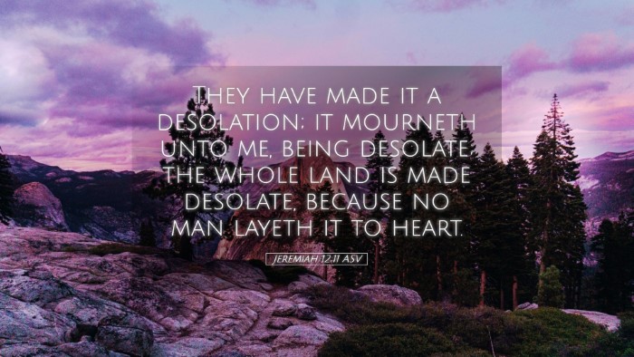 Picture 05 - Jeremiah 12:11 ASV Desktop Wallpaper - They have made it a desolation; it mourneth unto - Desktop Bible Verse Wallpaper