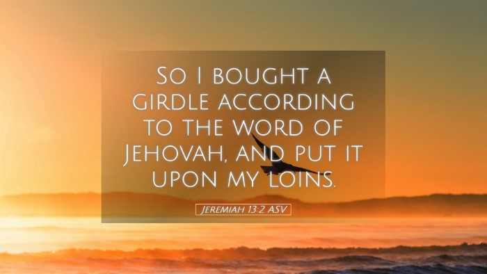 Picture 05 - Jeremiah 13:2 ASV Desktop Wallpaper - So I bought a girdle according to the word of - Desktop Bible Verse Wallpaper