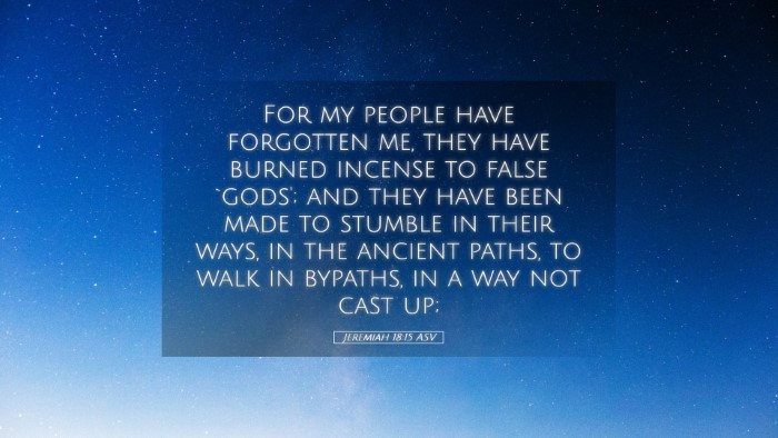 Picture 05 - Jeremiah 18:15 ASV Desktop Wallpaper - For my people have forgotten me, they have burned - Desktop Bible Verse Wallpaper
