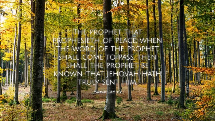 Picture 05 - Jeremiah 28:9 ASV Desktop Wallpaper - The prophet that prophesieth of peace, when the - Desktop Bible Verse Wallpaper