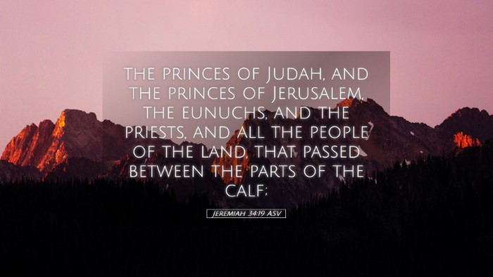 Picture 05 - Jeremiah 34:19 ASV Desktop Wallpaper - the princes of Judah, and the princes of - Desktop Bible Verse Wallpaper