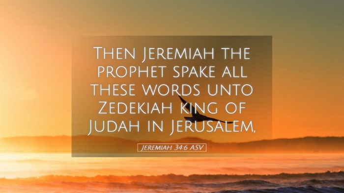 Picture 05 - Jeremiah 34:6 ASV Desktop Wallpaper - Then Jeremiah the prophet spake all these words - Desktop Bible Verse Wallpaper