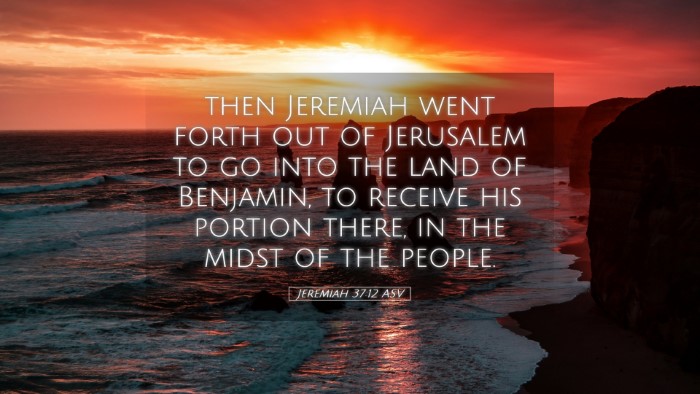Picture 05 - Jeremiah 37:12 ASV Desktop Wallpaper - then Jeremiah went forth out of Jerusalem to go - Desktop Bible Verse Wallpaper