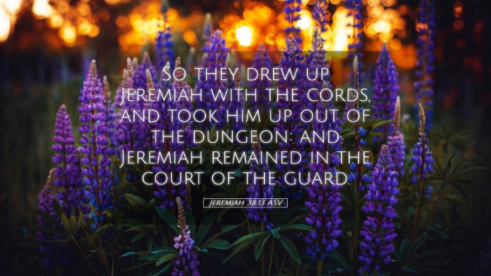 Picture 05 - Jeremiah 38:13 ASV Desktop Wallpaper - So they drew up Jeremiah with the cords, and took - Desktop Bible Verse Wallpaper