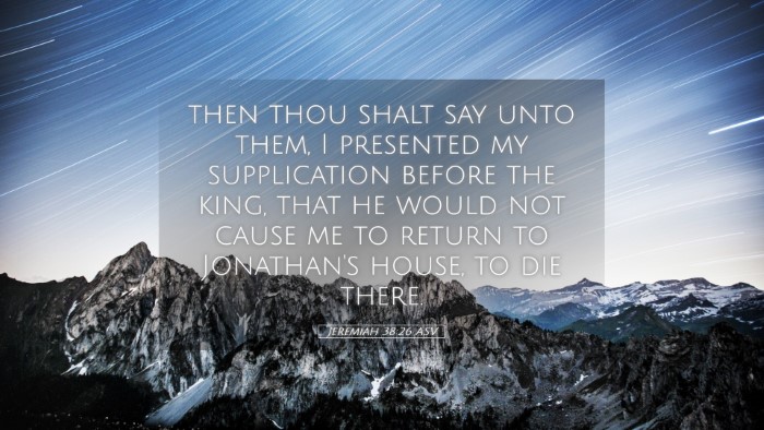 Picture 05 - Jeremiah 38:26 ASV Desktop Wallpaper - then thou shalt say unto them, I presented my - Desktop Bible Verse Wallpaper