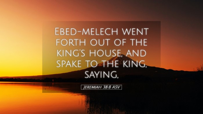 Picture 05 - Jeremiah 38:8 ASV Desktop Wallpaper - Ebed-melech went forth out of the king's house, - Desktop Bible Verse Wallpaper