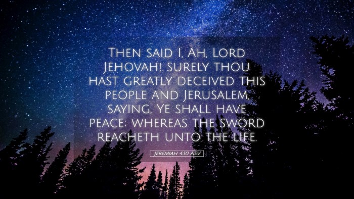 Picture 05 - Jeremiah 4:10 ASV Desktop Wallpaper - Then said I, Ah, Lord Jehovah! surely thou hast - Desktop Bible Verse Wallpaper