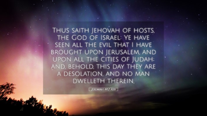 Picture 05 - Jeremiah 44:2 ASV Desktop Wallpaper - Thus saith Jehovah of hosts, the God of Israel: - Desktop Bible Verse Wallpaper