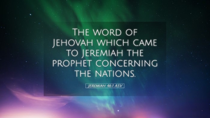 Picture 05 - Jeremiah 46:1 ASV Desktop Wallpaper - The word of Jehovah which came to Jeremiah the - Desktop Bible Verse Wallpaper