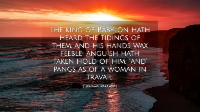 Picture 05 - Jeremiah 50:43 ASV Desktop Wallpaper - The king of Babylon hath heard the tidings of - Desktop Bible Verse Wallpaper