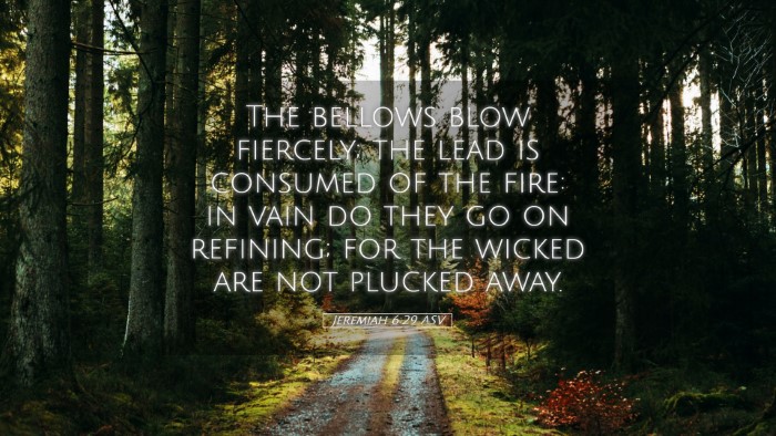 Picture 05 - Jeremiah 6:29 ASV Desktop Wallpaper - The bellows blow fiercely; the lead is consumed - Desktop Bible Verse Wallpaper