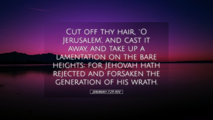Picture 05 - Jeremiah 7:29 ASV Desktop Wallpaper - Cut off thy hair, `O Jerusalem', and cast it - Desktop Bible Verse Wallpaper